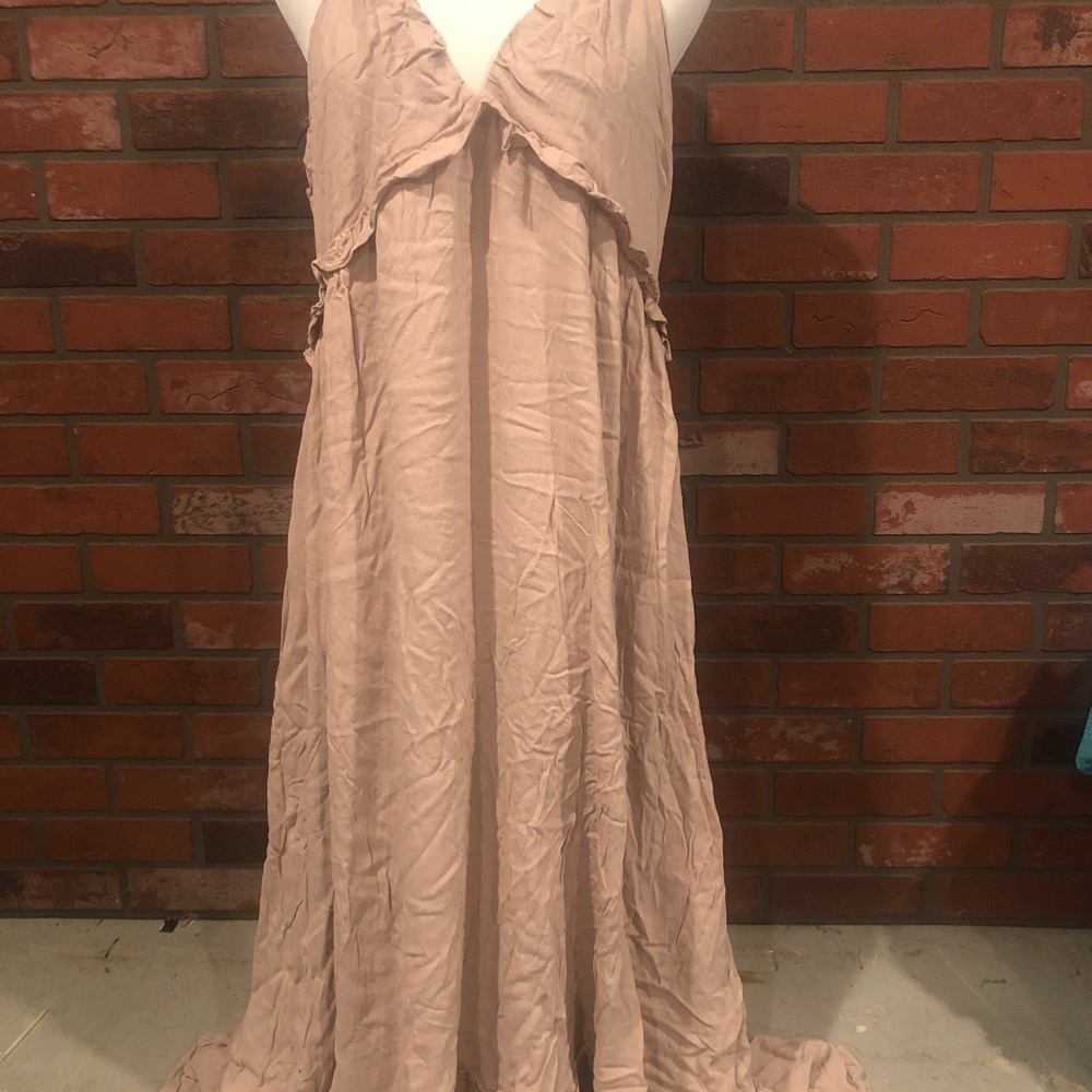 Main Strip Size 3X Blush Pink Maxi Dress
